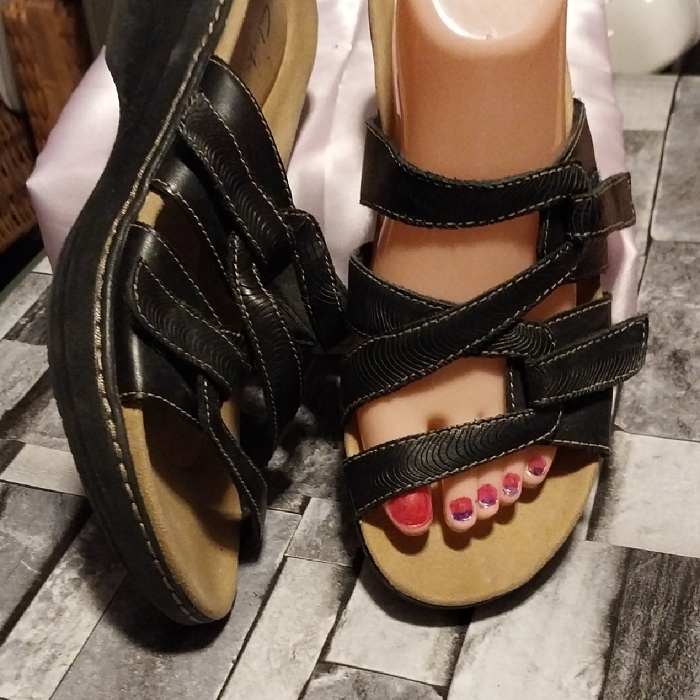 Clarks Black Sandals